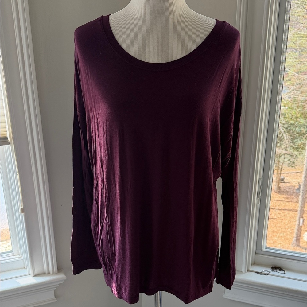Victoria's Secret Magenta LS Modal Loose Fit Pajama Top, Medium, Like new